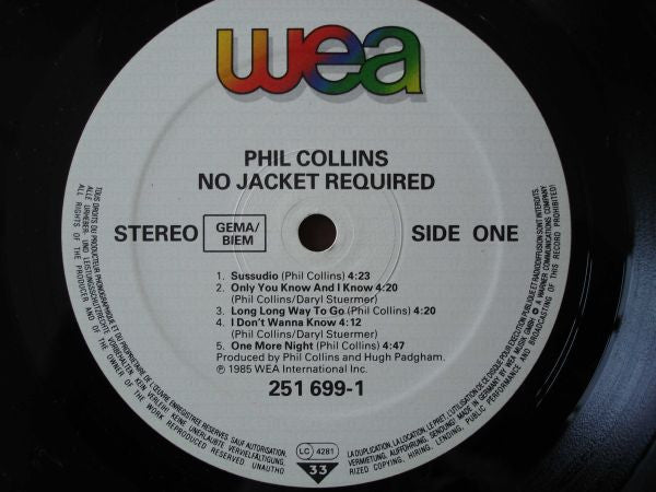 Phil Collins - No Jacket Required (LP Tweedehands) - Discords.nl
