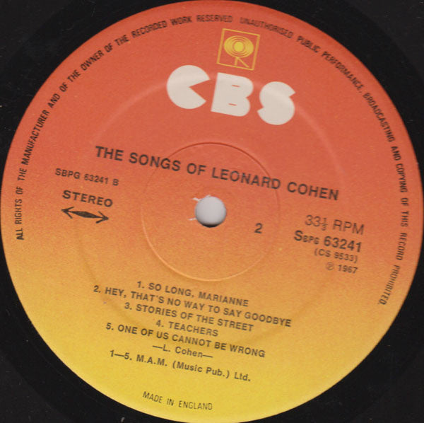 Leonard Cohen - Songs Of Leonard Cohen (LP Tweedehands) - Discords.nl