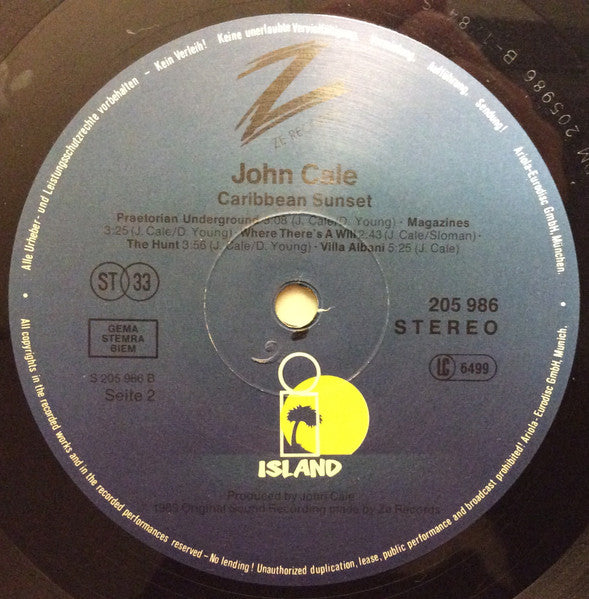 John Cale - Caribbean Sunset (LP Tweedehands)