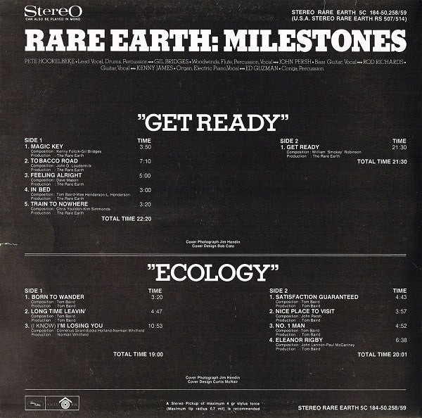 Rare Earth - Get Ready / Ecology (LP Tweedehands)