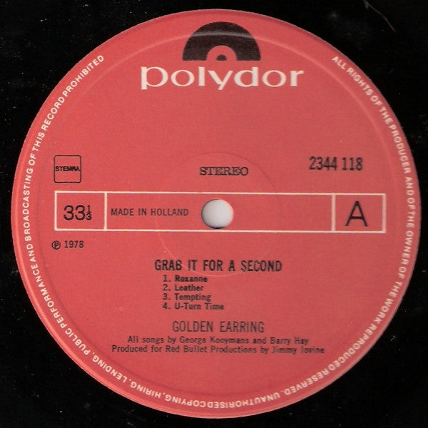 Golden Earring - Grab It For A Second (LP Tweedehands)