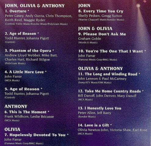 John Farnham, Olivia Newton-John, Anthony Warlow - Highlights From The Main Event (CD)