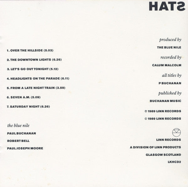 Blue Nile, The - Hats (CD Tweedehands)