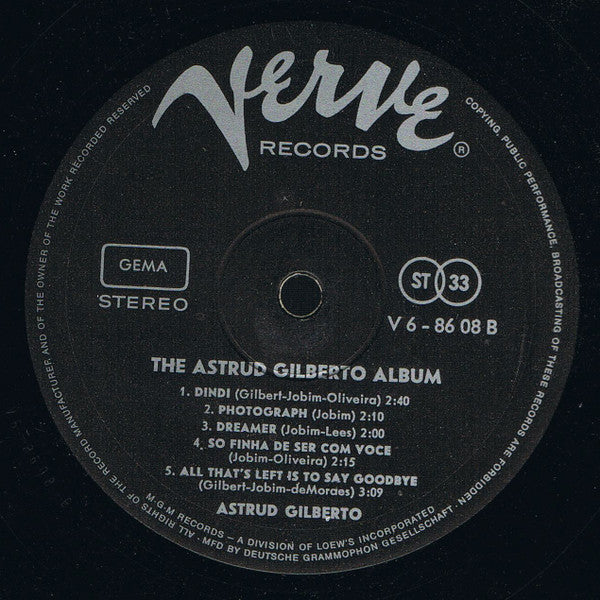 Astrud Gilberto - The Astrud Gilberto Album (LP Tweedehands) - Discords.nl
