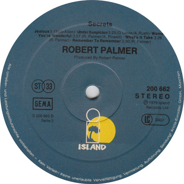 Robert Palmer - Secrets (LP Tweedehands)