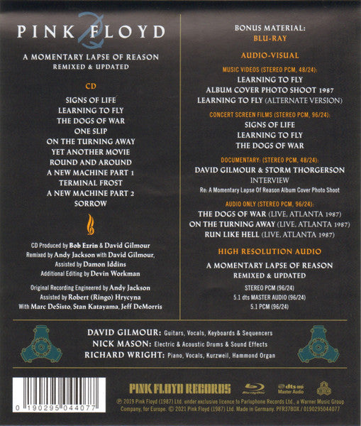 Pink Floyd - A Momentary Lapse Of Reason (Remixed & Updated) (CD) - Discords.nl
