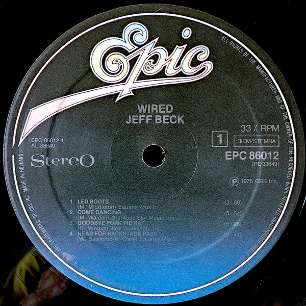 Jeff Beck - Wired (LP Tweedehands)