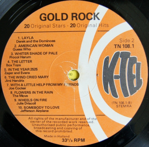 Various - K-tel’s Gold Rock (LP Tweedehands)