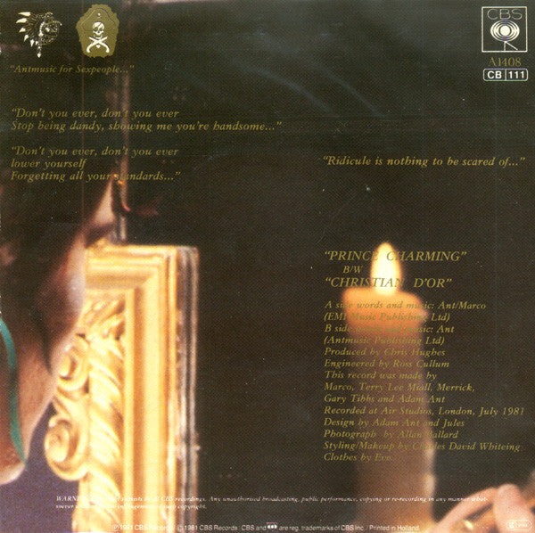 Adam And The Ants - Prince Charming (7-inch Tweedehands)