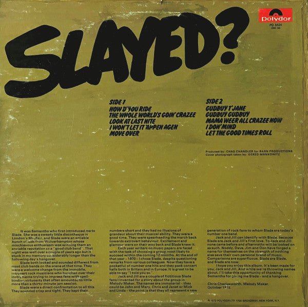 Slade - Slayed? (LP Tweedehands)