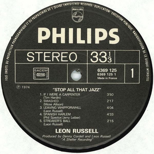 Leon Russell - Stop All That Jazz (LP Tweedehands) - Discords.nl