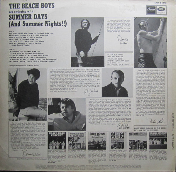 Beach Boys, The - Summer Days (And Summer Nights!!) (LP Tweedehands)