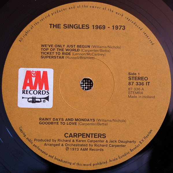 Carpenters - The Singles 1969-1973 (LP Tweedehands) - Discords.nl