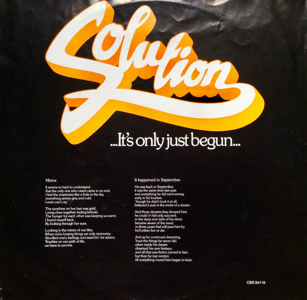 Solution - ...It's Only Just Begun... (LP Tweedehands)