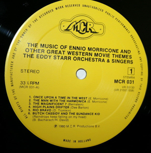 Eddy Starr Orchestra & Singers, The - Once Upon A Time In The West (The Music Of Ennio Morricone, And Other Great Western Movie Themes) (LP Tweedehands)