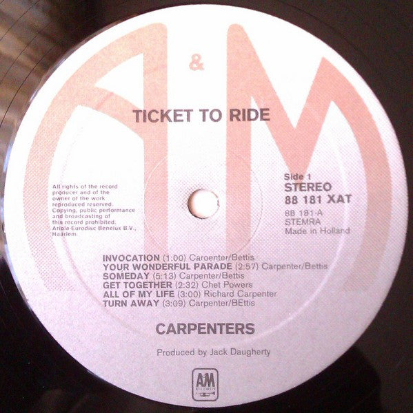 Carpenters - Ticket To Ride (LP Tweedehands)