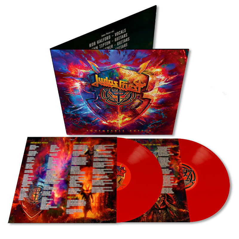 Judas Priest - Invincible shield -red vinyl- (LP) - Discords.nl