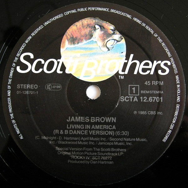 James Brown - Living In America (12" Extended Dance Mix) (12" Tweedehands) - Discords.nl