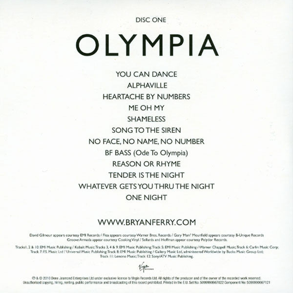 Bryan Ferry - Olympia (CD Tweedehands)