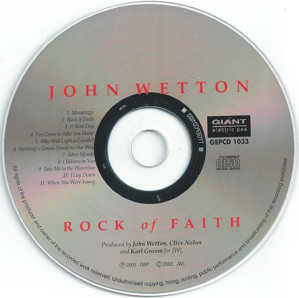 John Wetton - Rock Of Faith (CD)