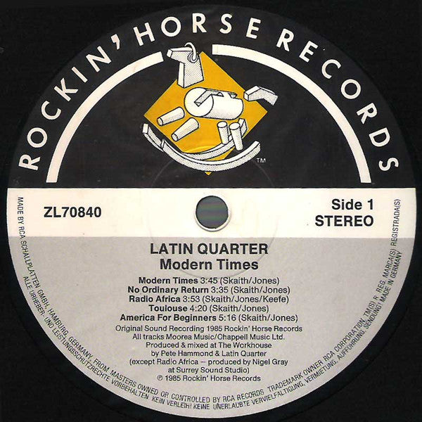 Latin Quarter - Modern Times (LP Tweedehands)
