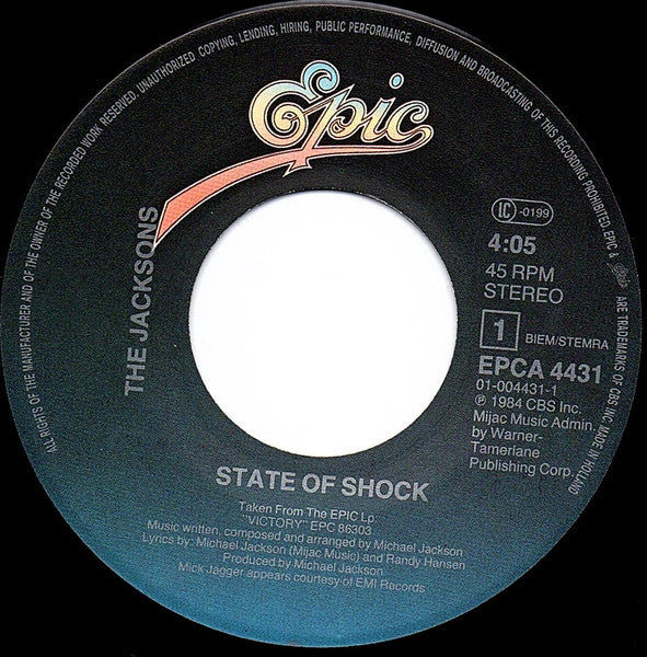 Jacksons, The - State Of Shock (7-inch Tweedehands)