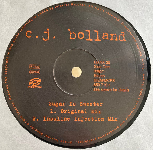 CJ Bolland - Sugar Is Sweeter (LP Tweedehands)