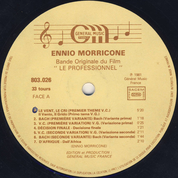 Ennio Morricone - Le Professionnel (Bande Originale Du Film) (LP Tweedehands)