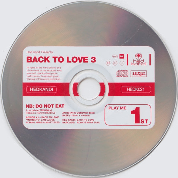 Various - Back To Love 3 (CD Tweedehands) - Discords.nl