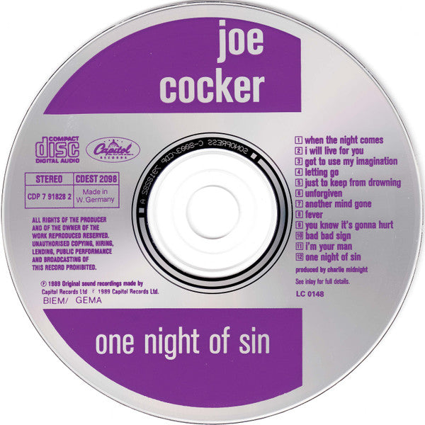 Joe Cocker - One Night Of Sin (CD)