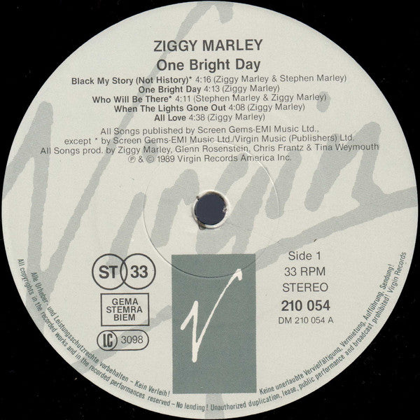 Ziggy Marley And The Melody Makers - One Bright Day (LP Tweedehands)