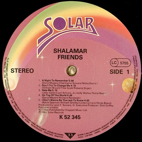 Shalamar - Friends (LP Tweedehands)