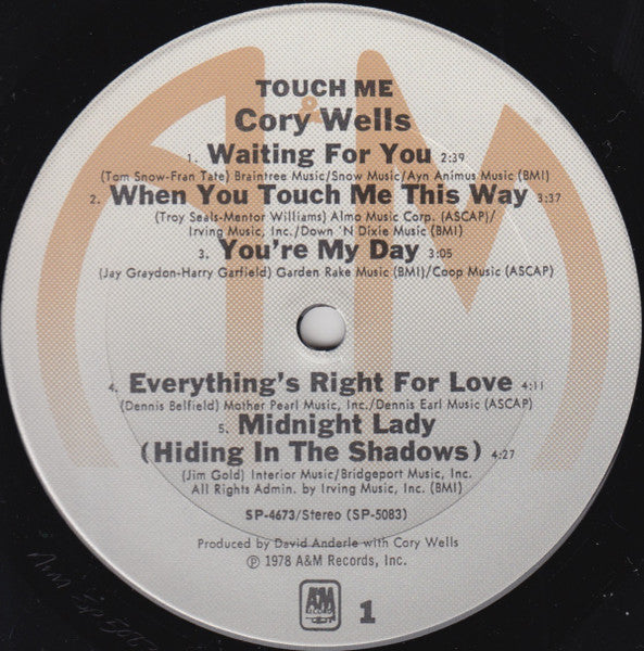 Cory Wells (2) - Touch Me (LP Tweedehands)