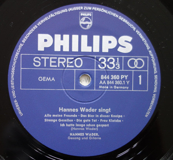 Hannes Wader - Singt Eigene Lieder (LP Tweedehands) - Discords.nl