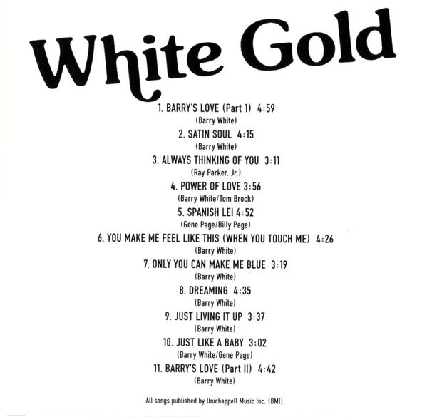 Love Unlimited Orchestra - White Gold (CD)