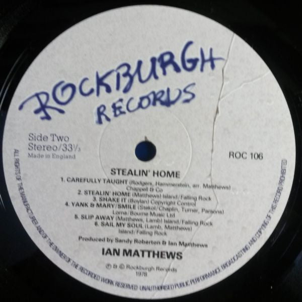 Iain Matthews - Stealin' Home (LP Tweedehands)