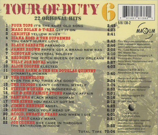 Various - Tour Of Duty 6 (CD Tweedehands) - Discords.nl