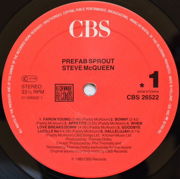 Prefab Sprout - Steve McQueen (LP Tweedehands)