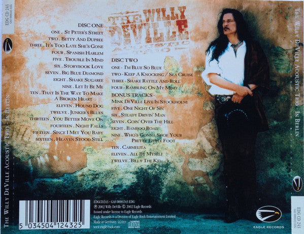 Willy DeVille Acoustic Trio, The With David J. Keyes & Seth Farber - In Berlin (CD Tweedehands) - Discords.nl