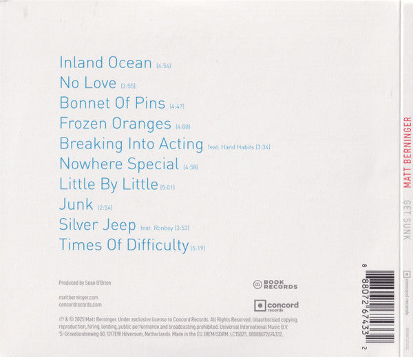 Matt Berninger - Get Sunk (CD) - Discords.nl