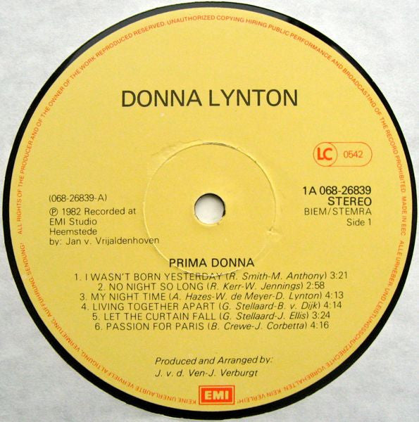 Donna Lynton - Prima Donna (LP Tweedehands) - Discords.nl