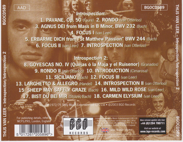 Thijs van Leer - Introspection / Introspection 2 (CD Tweedehands) - Discords.nl
