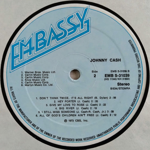 Johnny Cash - Johnny Cash (LP Tweedehands)