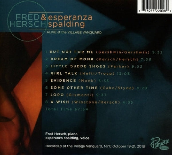 Fred Hersch & Esperanza Spalding - Alive at the village vanguard (CD)