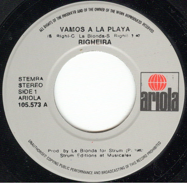 Righeira - Vamos A La Playa (7-inch Tweedehands)