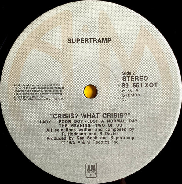 Supertramp - Crisis? What Crisis? (LP Tweedehands)