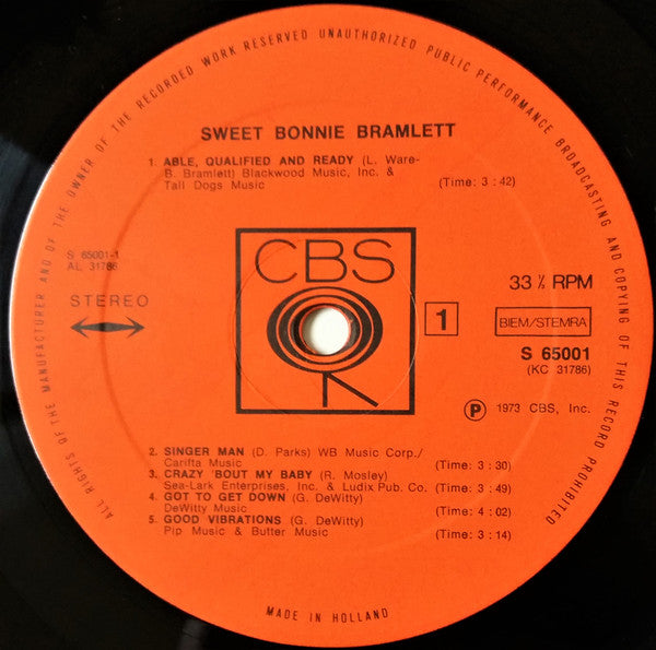 Bonnie Bramlett - Sweet Bonnie Bramlett (LP Tweedehands)