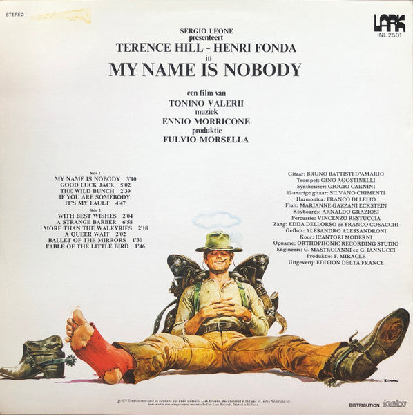 Ennio Morricone - Originele Filmmuziek "My Name Is Nobody" Muziek Van Ennio Morricone (LP Tweedehands)