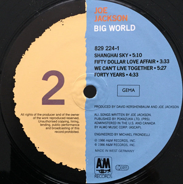 Joe Jackson - Big World (LP Tweedehands)