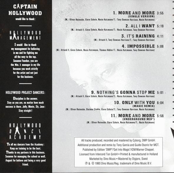 Captain Hollywood Project - Love Is Not Sex (CD Tweedehands)